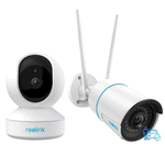 Reolink Starter Pack - 1 Indoor & 1 Outdoor Camera, 24/7 Recording